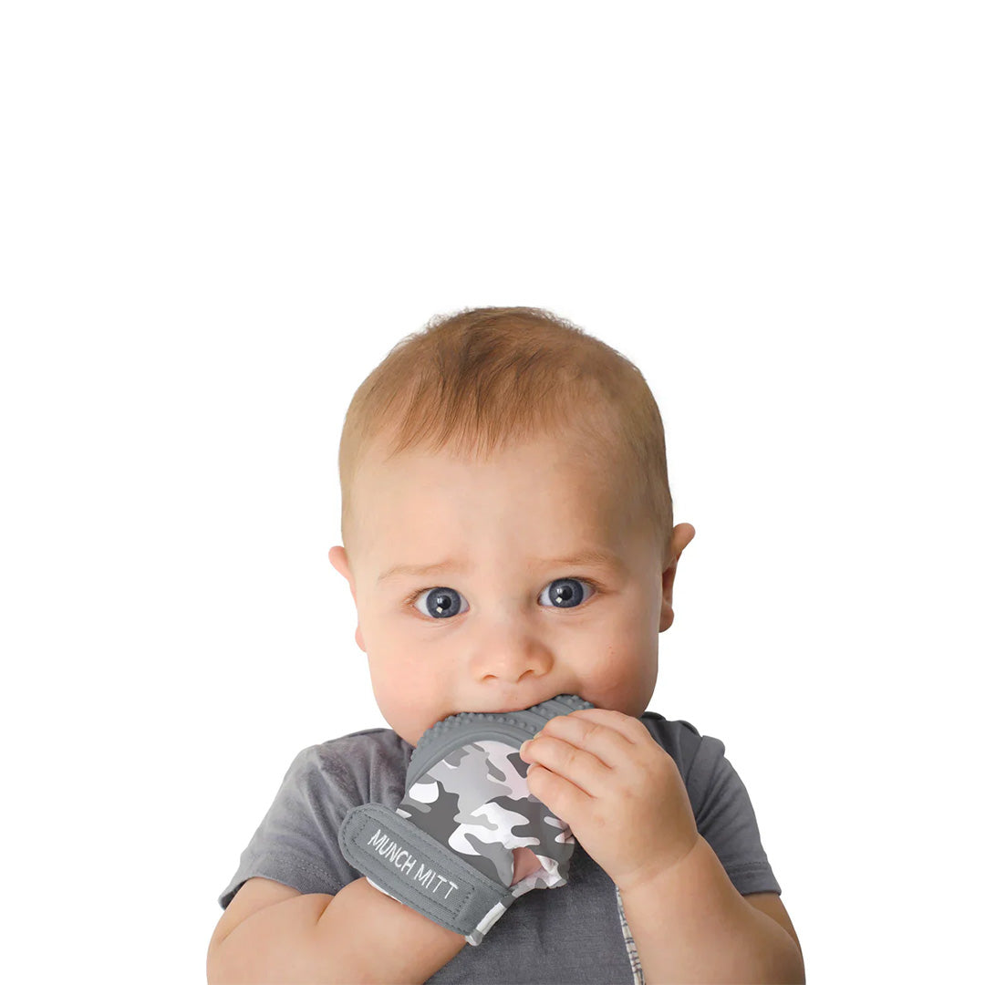 Malarkey Kids Munch Mitt - Baby Teething Mitten (Camo) - Toyspry