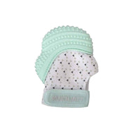 Malarkey Kids Munch Mitt - Baby Teething Mitten (Mint Green Triangles)