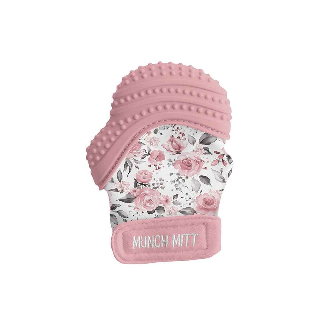 Malarkey Kids Munch Mitt - Baby Teething Mitten (Rosewood) - Toyspry