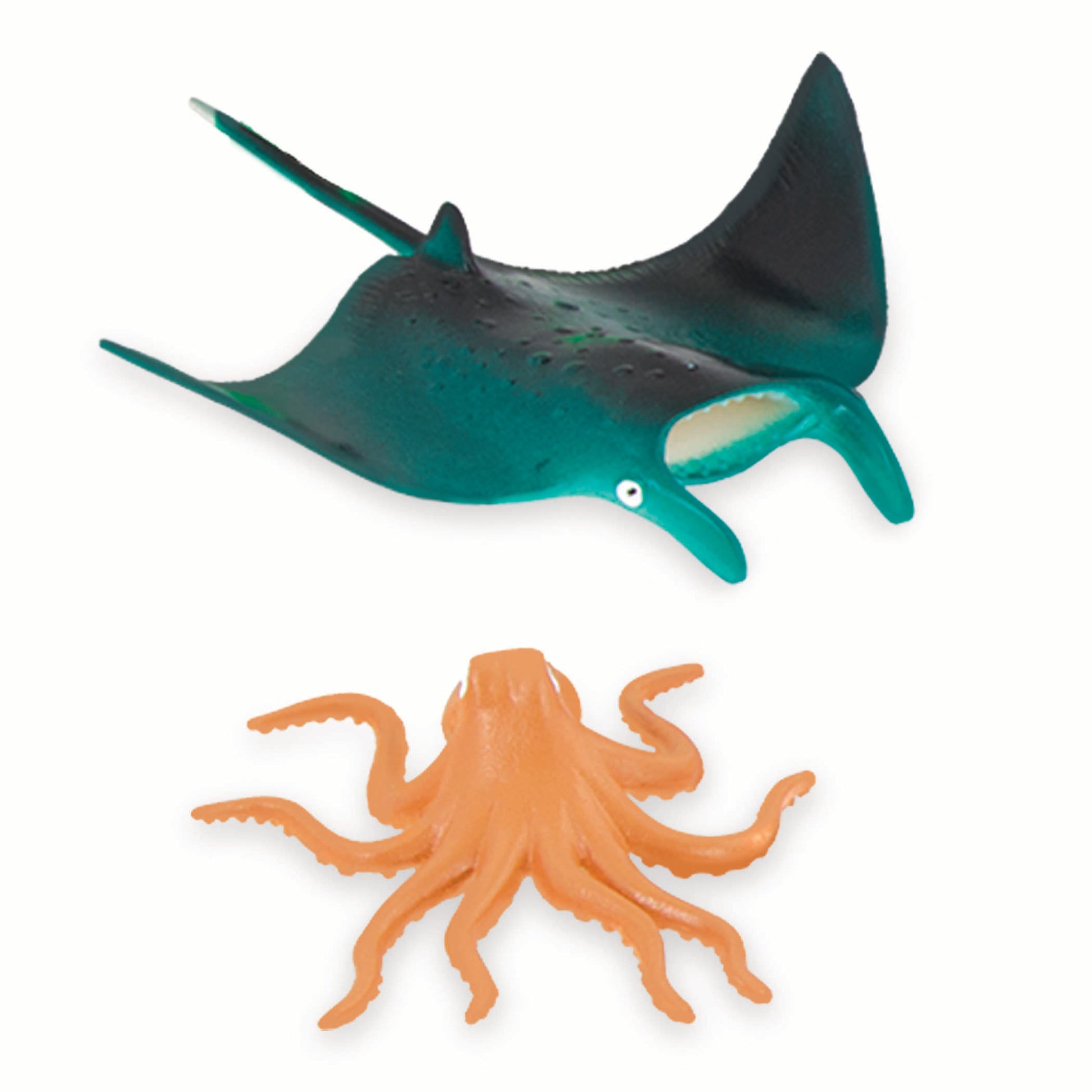 Terra Marine World Playset - 60 Piece Ocean Animal & Accessory Toy Set for Kids