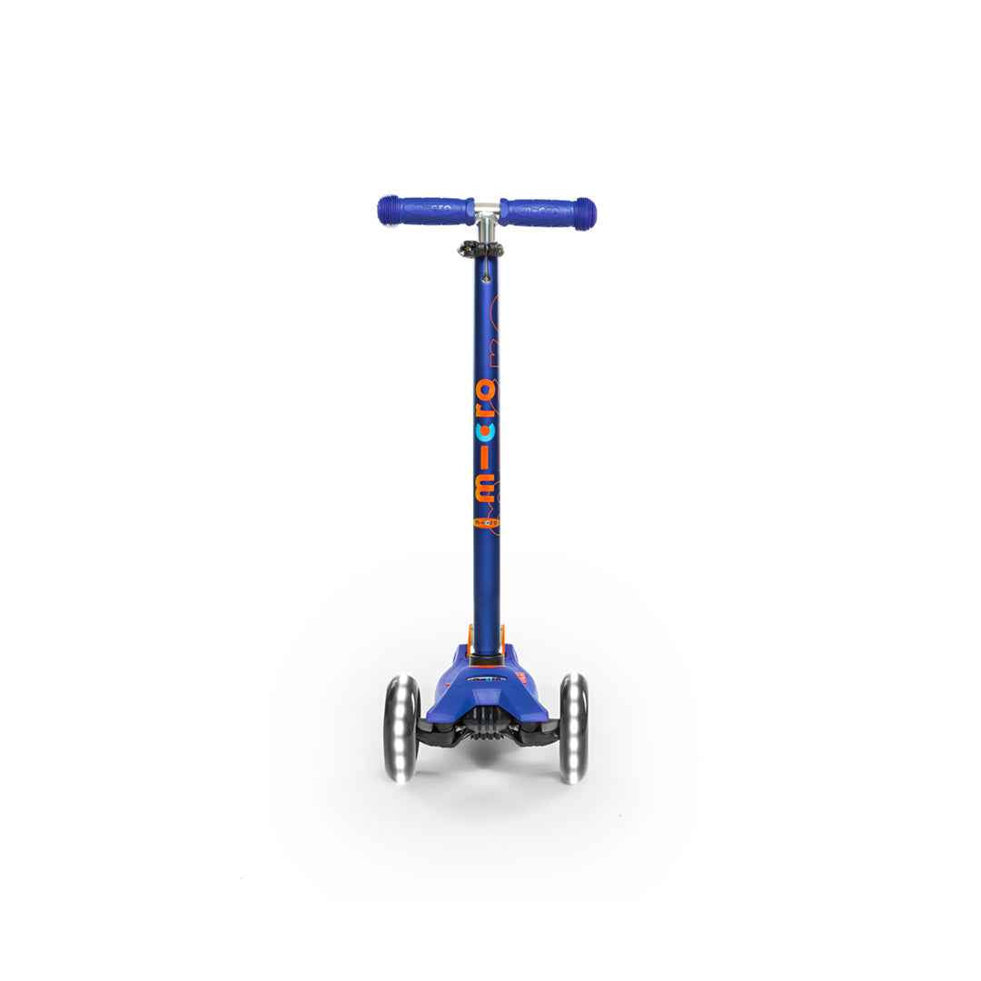 Micro Maxi Deluxe LED - 3-Wheel Kids Kick Scooter (Blue) - Toyspry