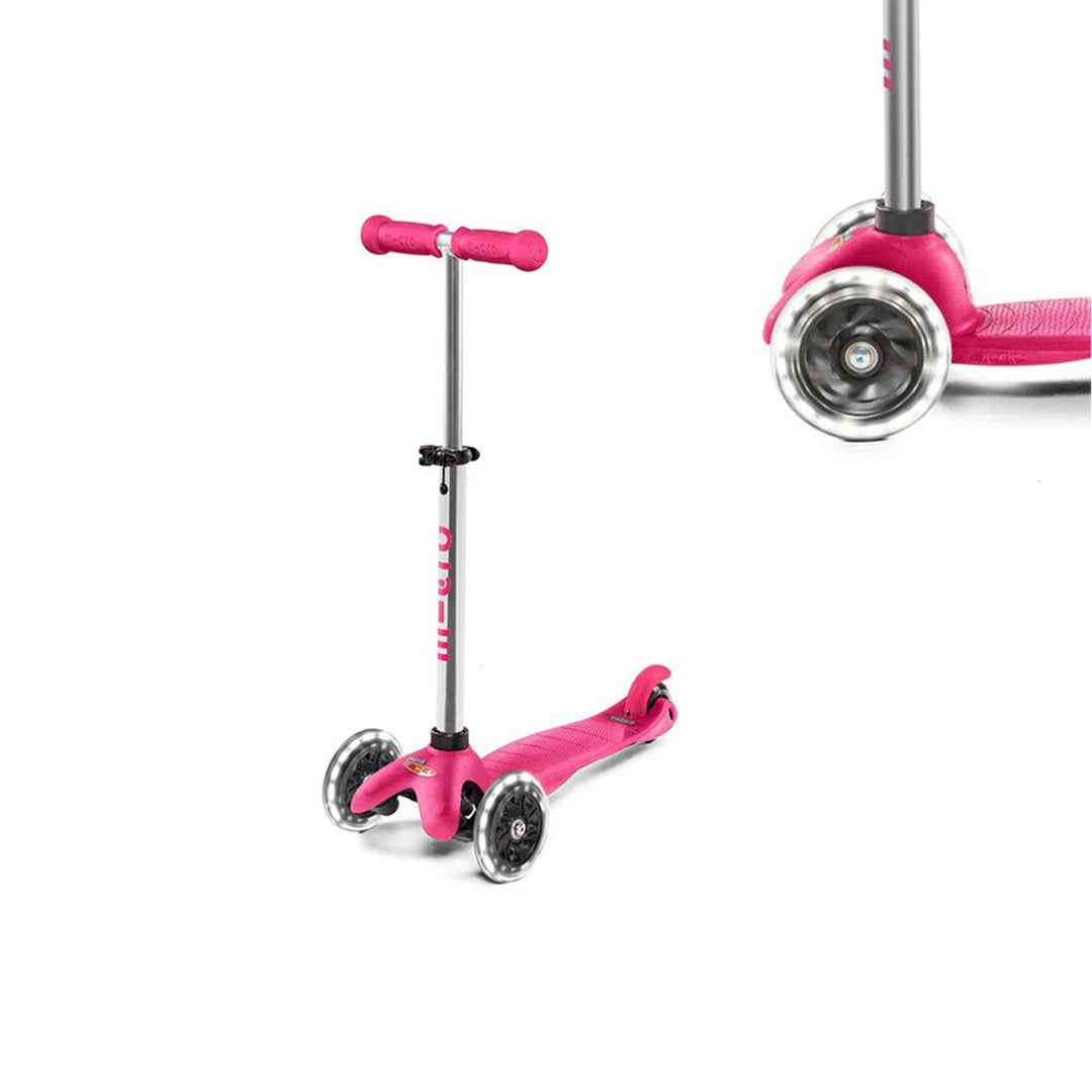 Micro Mini Plus LED - 3-Wheel Toddler Kick Scooter (Pink)