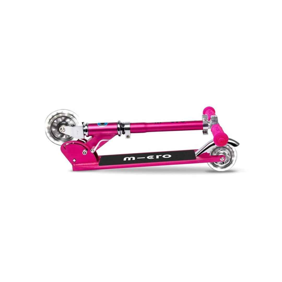 Micro Sprite Foldable LED - 2-Wheel Kids Kick Scooter (Pink) - Toyspry