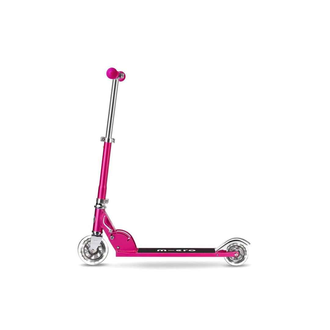 Micro Sprite Foldable LED - 2-Wheel Kids Kick Scooter (Pink) - Toyspry