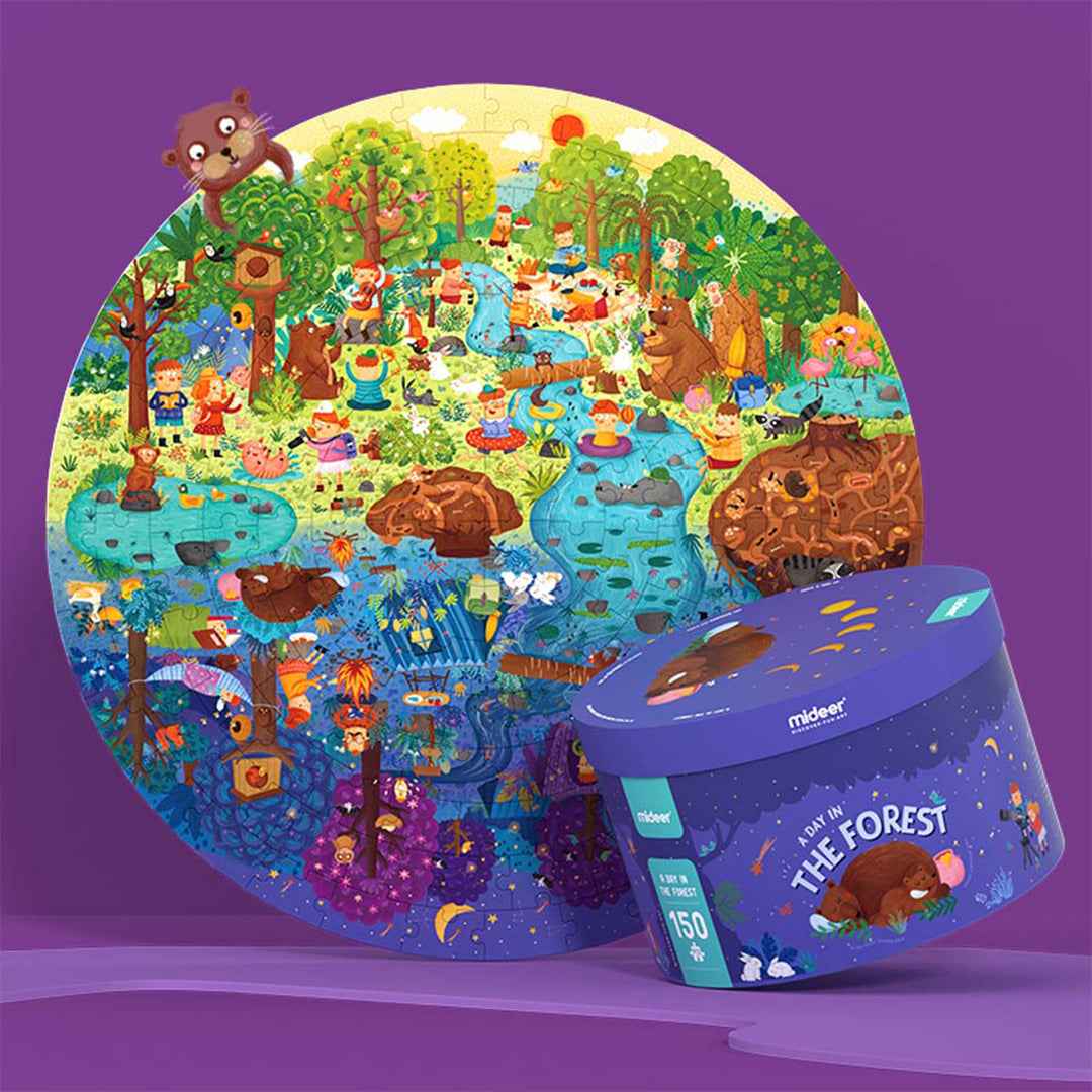 Mideer 150-Piece Forest Day & Night Puzzle