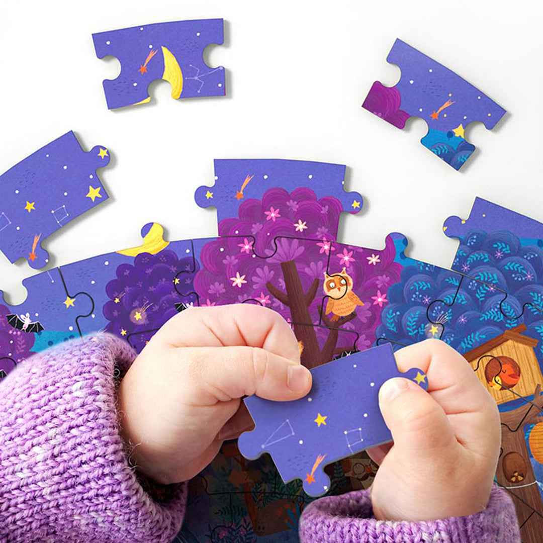 Mideer 150-Piece Forest Day & Night Puzzle