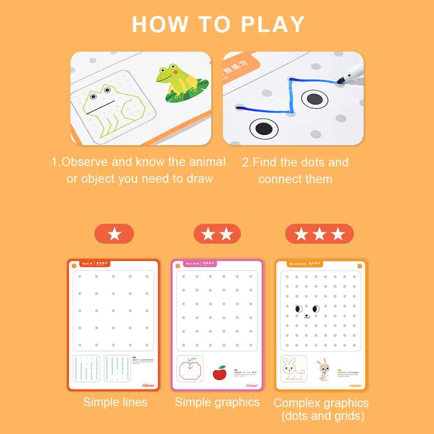 Mideer Connect the Dots & Mazes Wipe-Clean Workbook