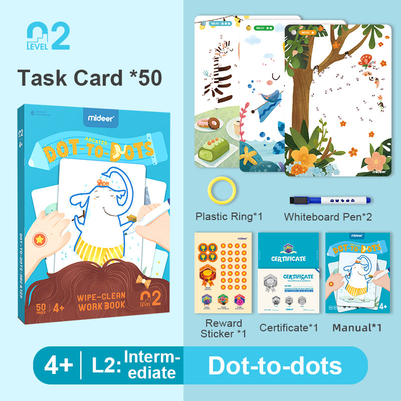 Preschool laminated number sequence worksheets with markers for activity toys.
