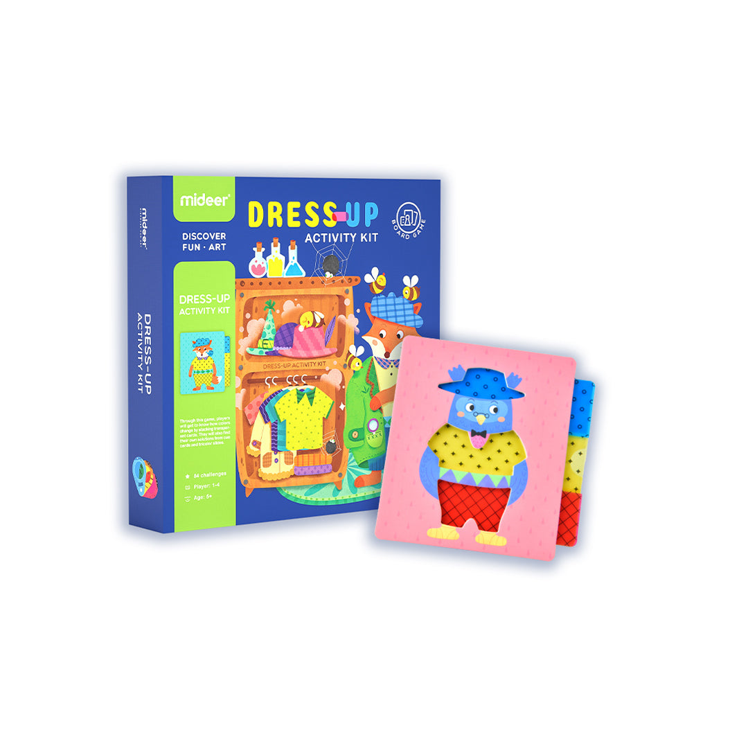 Mideer Dress Up Activity Kit color mixing wardrobe puzzle for premium kids toys UAE.
