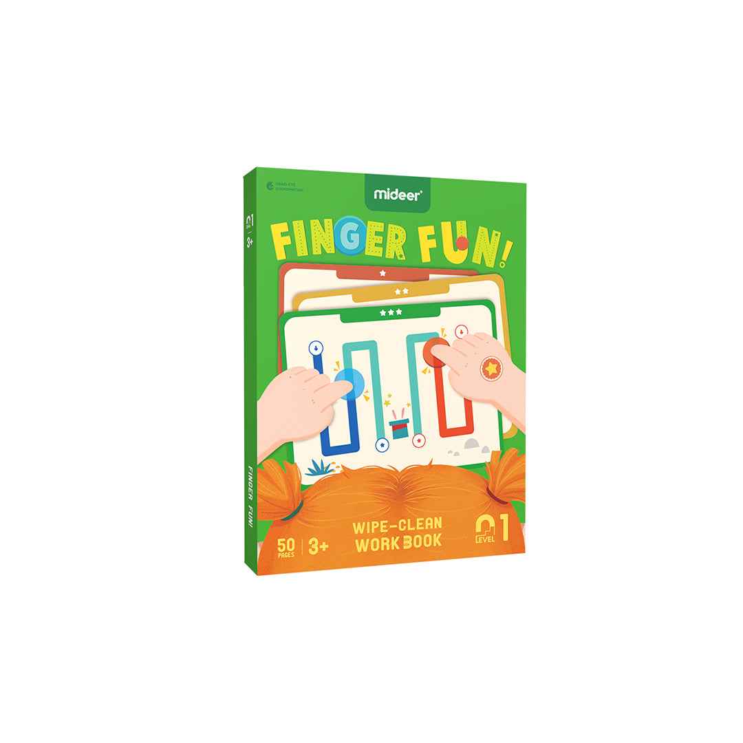 Mideer Finger Fun Wipe-Clean Workbook - Toyspry