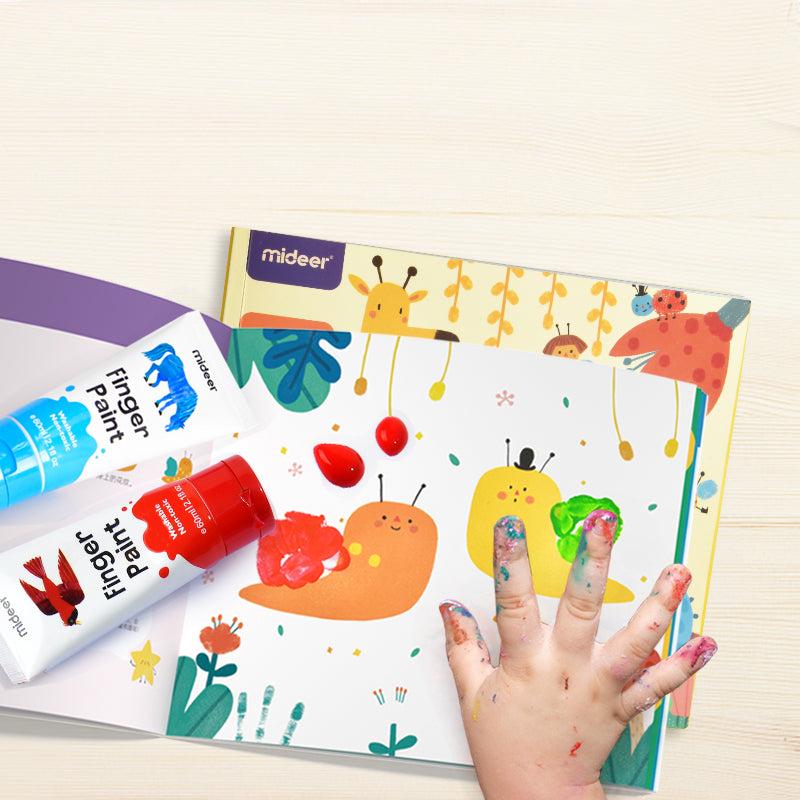 Montessori fine motor fingertip stamping pad for screen-free play and art.
