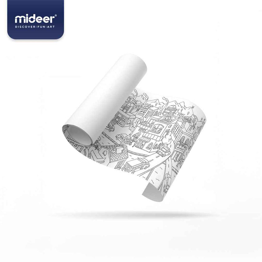 Mideer Giant Panoramic City Coloring Roll - 10 Meters
