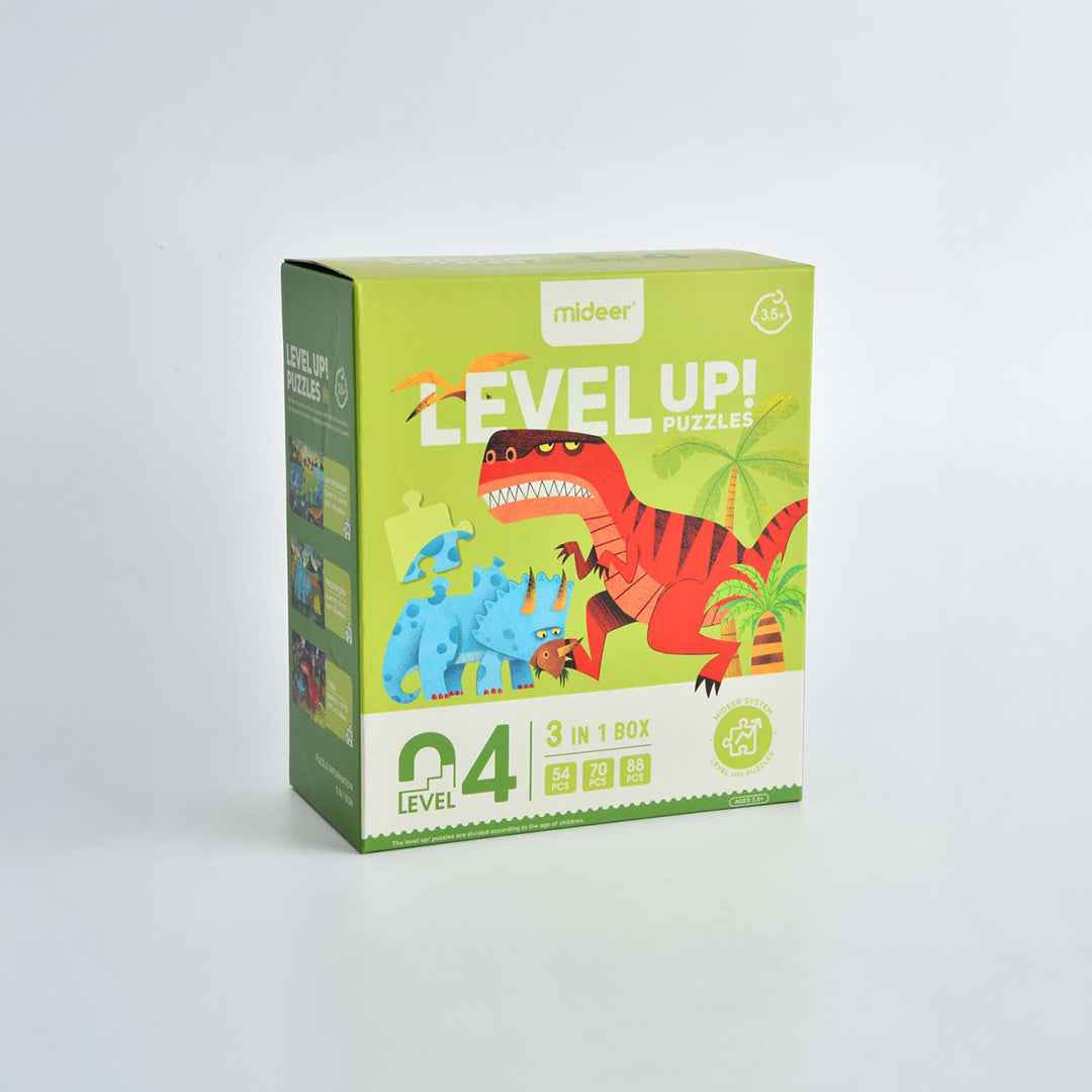 Mideer Level Up Puzzles Dino 3-in-1 Level 4