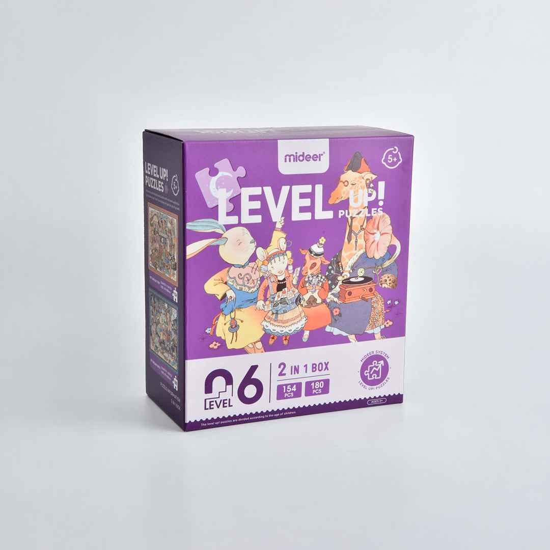 Mideer Level Up Puzzles Forest Party 2-in-1 Level 6 - Toyspry