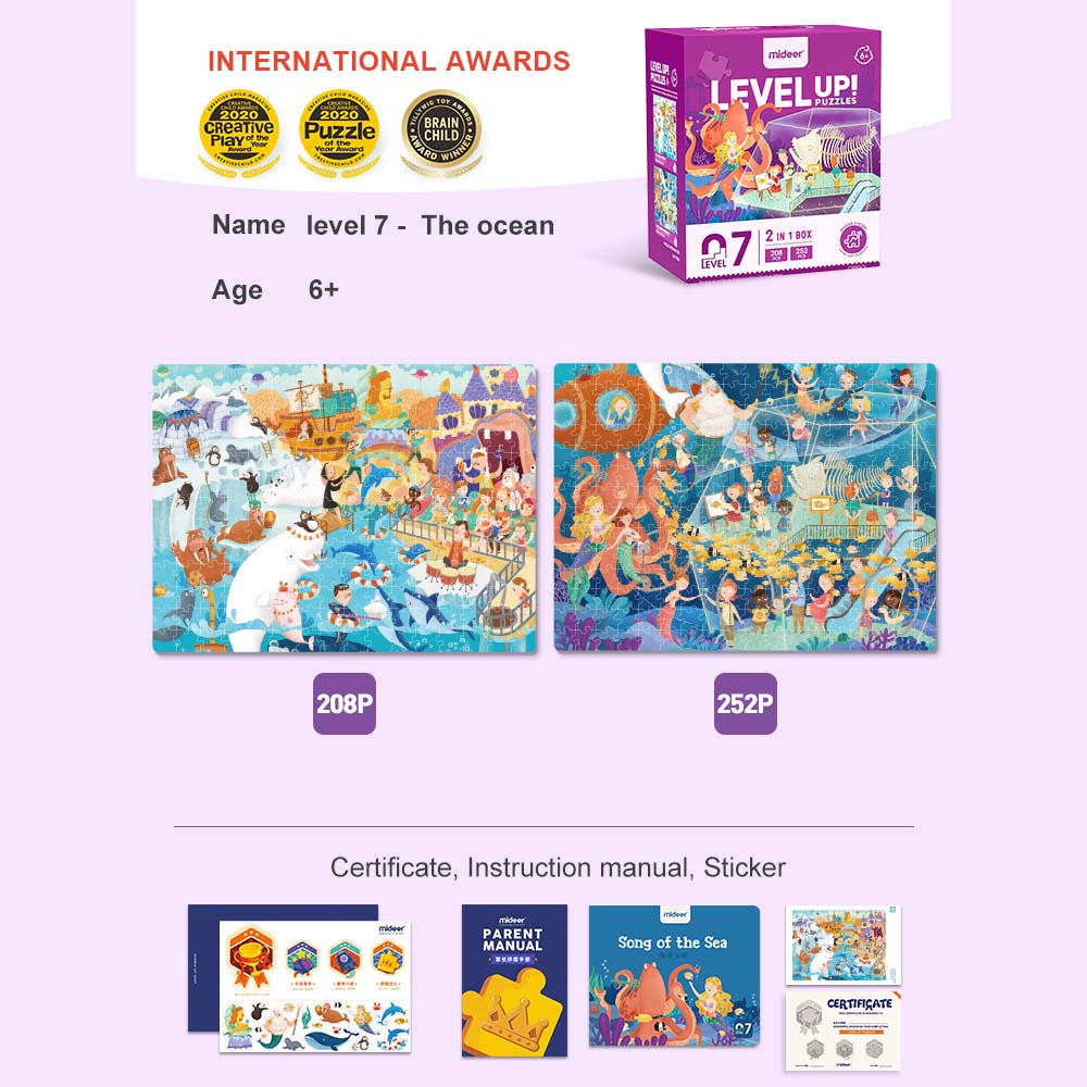 Mideer Level Up Puzzles Sea Adventures 2-in-1 Level 7