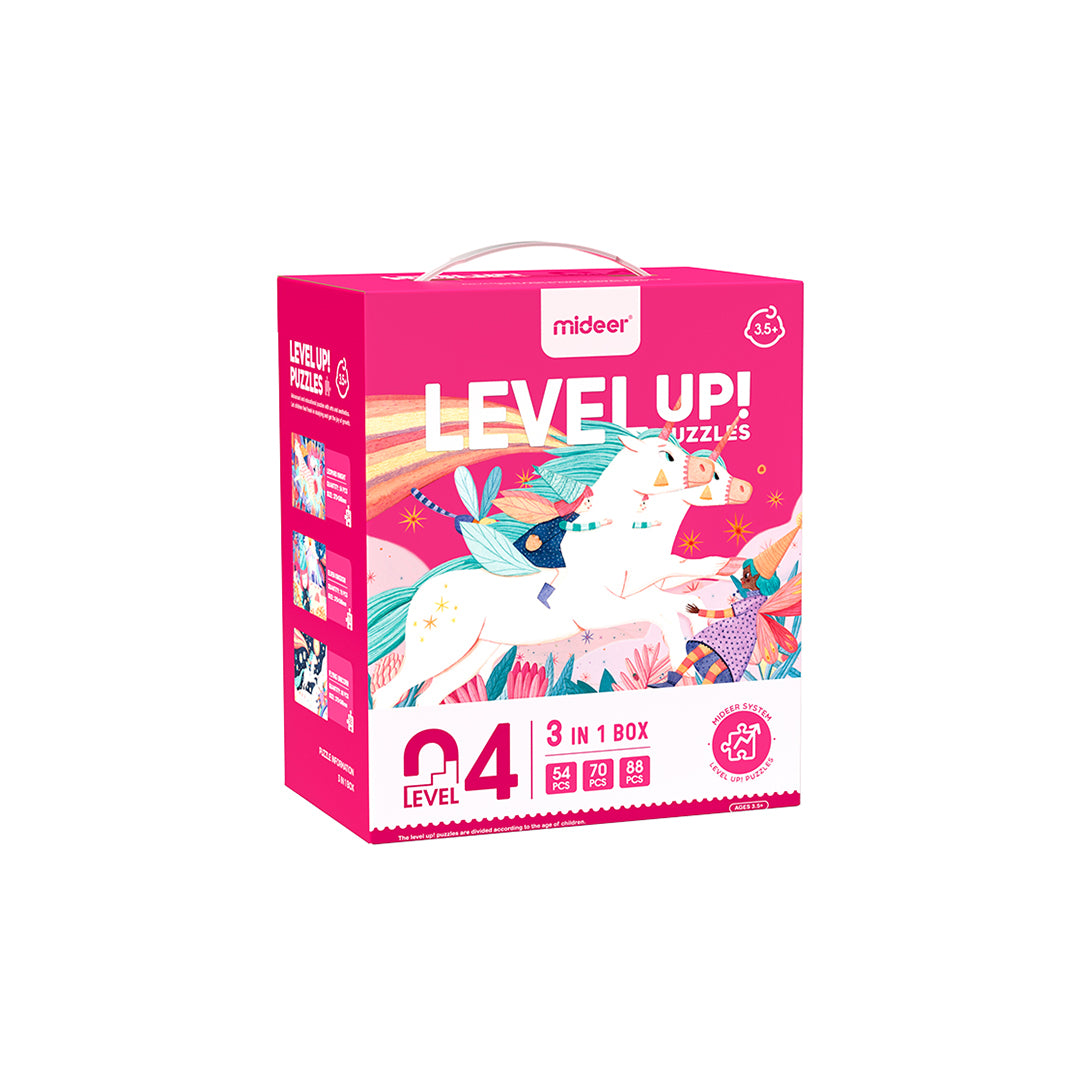 Mideer Level Up Puzzles Unicorn 3-in-1 Level 4