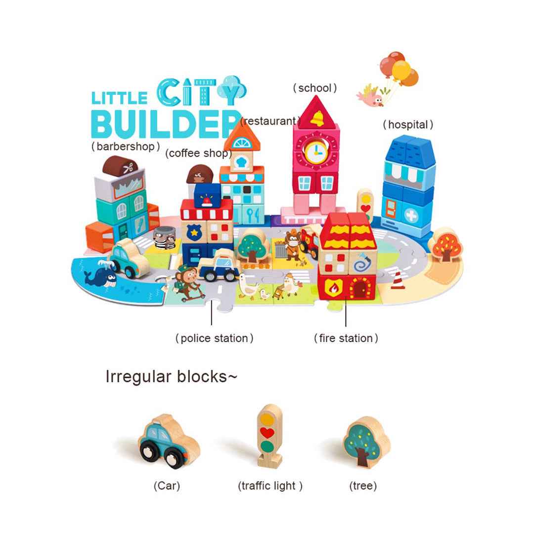 Mideer Little City Builder Blocks (100 Pcs)