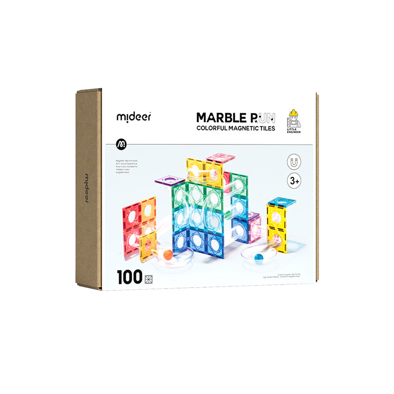 Mideer Magnetic Tiles - Marble Run Edition - 100 pcs