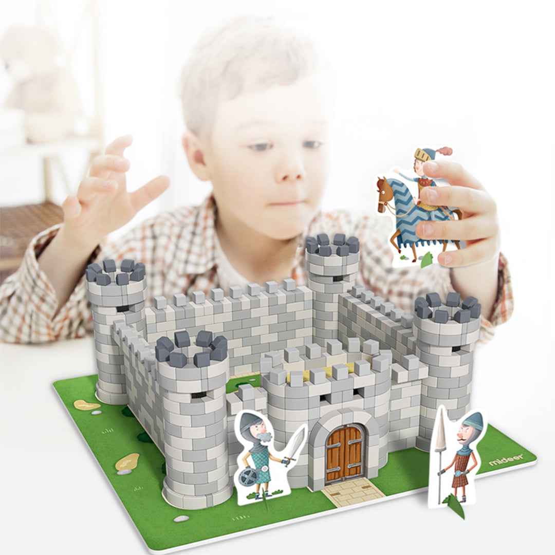 Mideer Master Builder Knight Castle 919-Piece Brick Construction Set