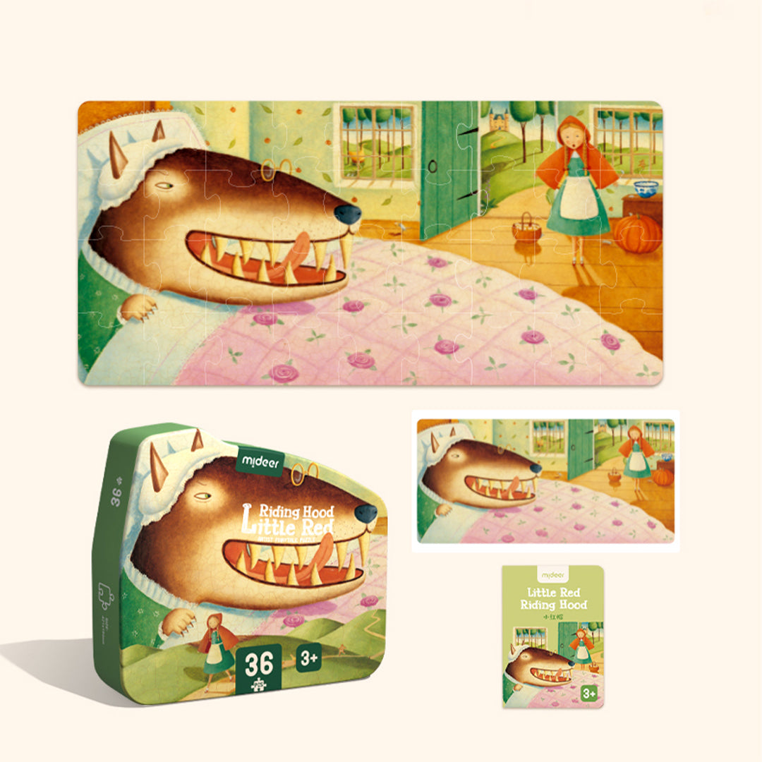 36 pieces fairy tale story jigsaw layout for educational toys UAE development.

