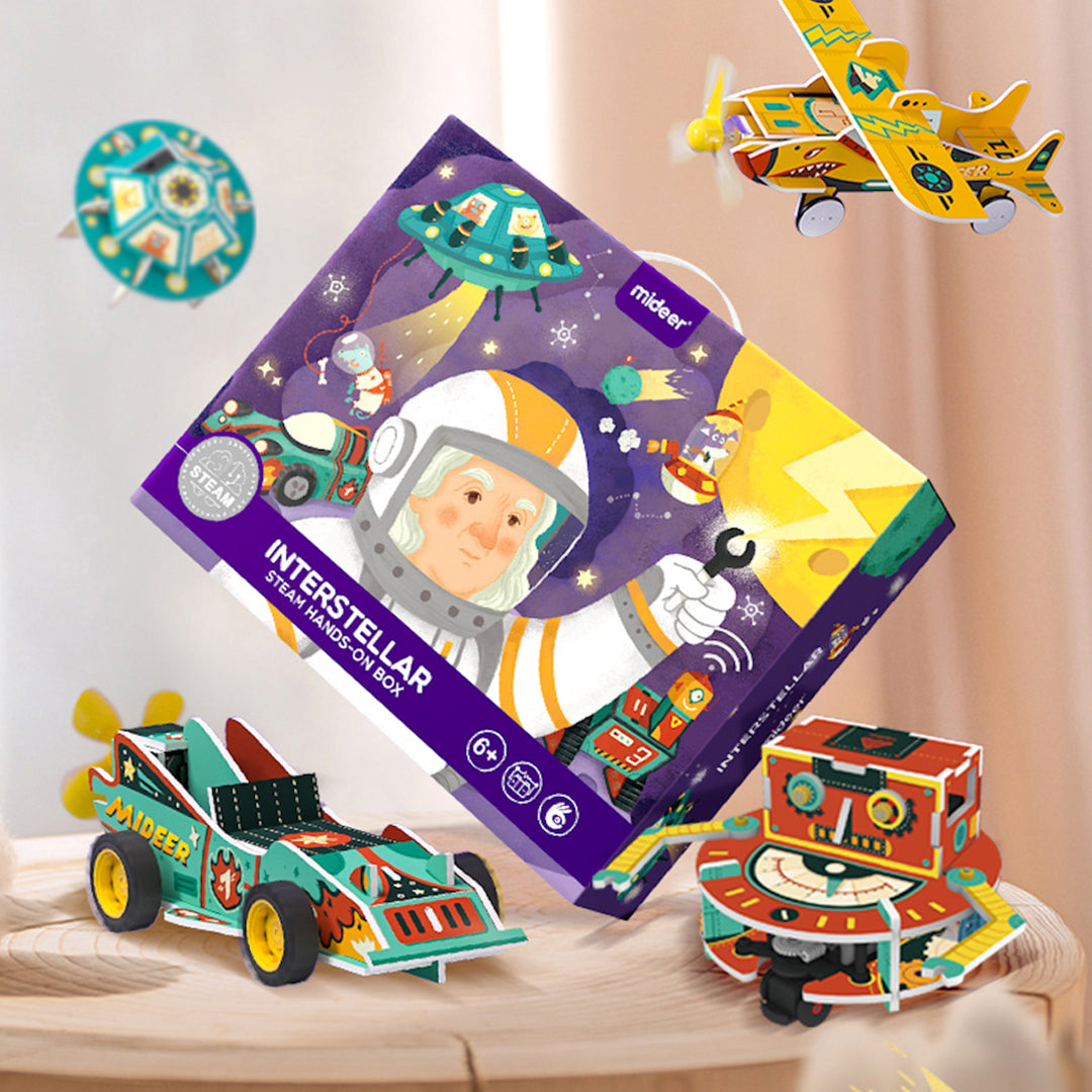 Mideer STEM Box Space Exploration 10-in-1 electronic circuit kit for premium kids toys UAE.
