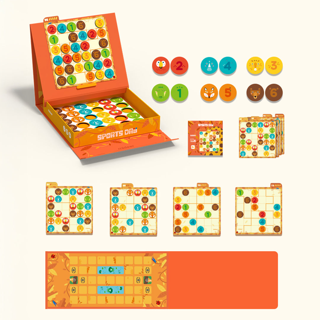Mideer Sports Day Sudoku Game progressive logic board for premium kids toys UAE.
