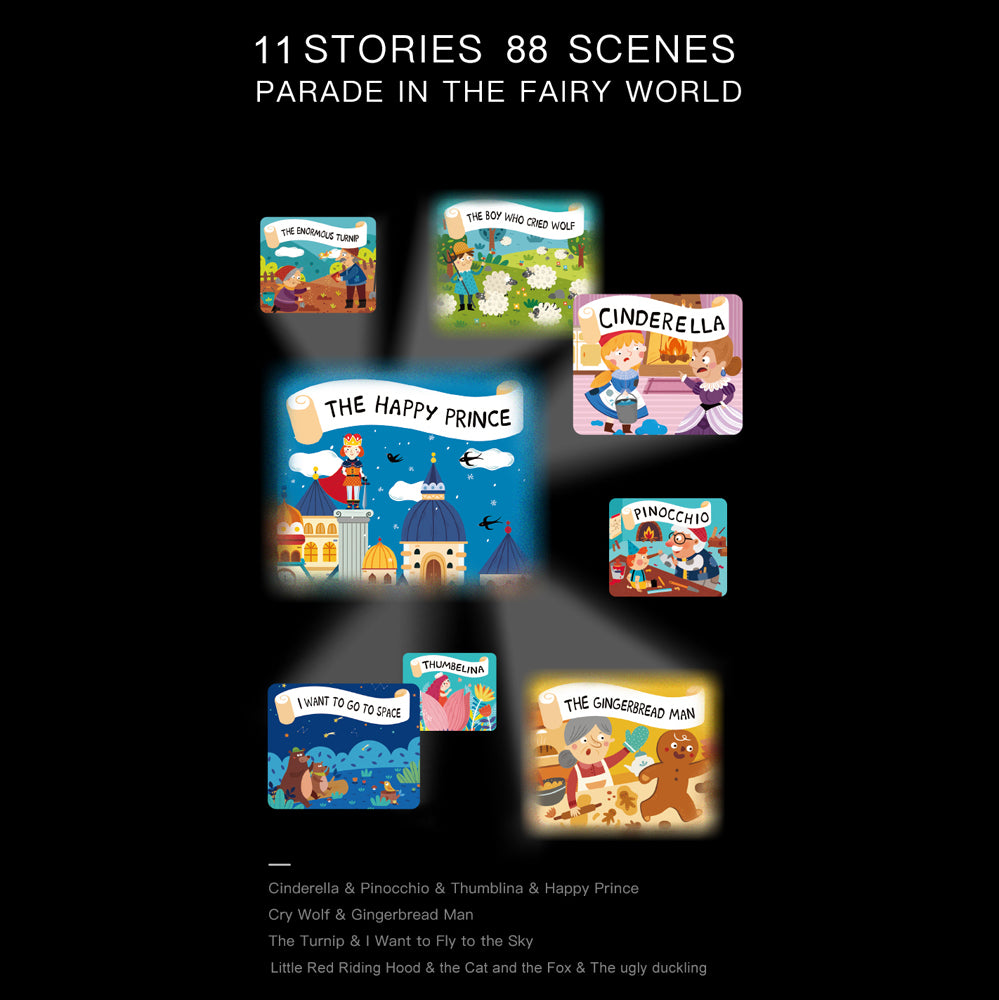 Preschool automatic shut-off bedtime cinema light for interactive activity toys.
