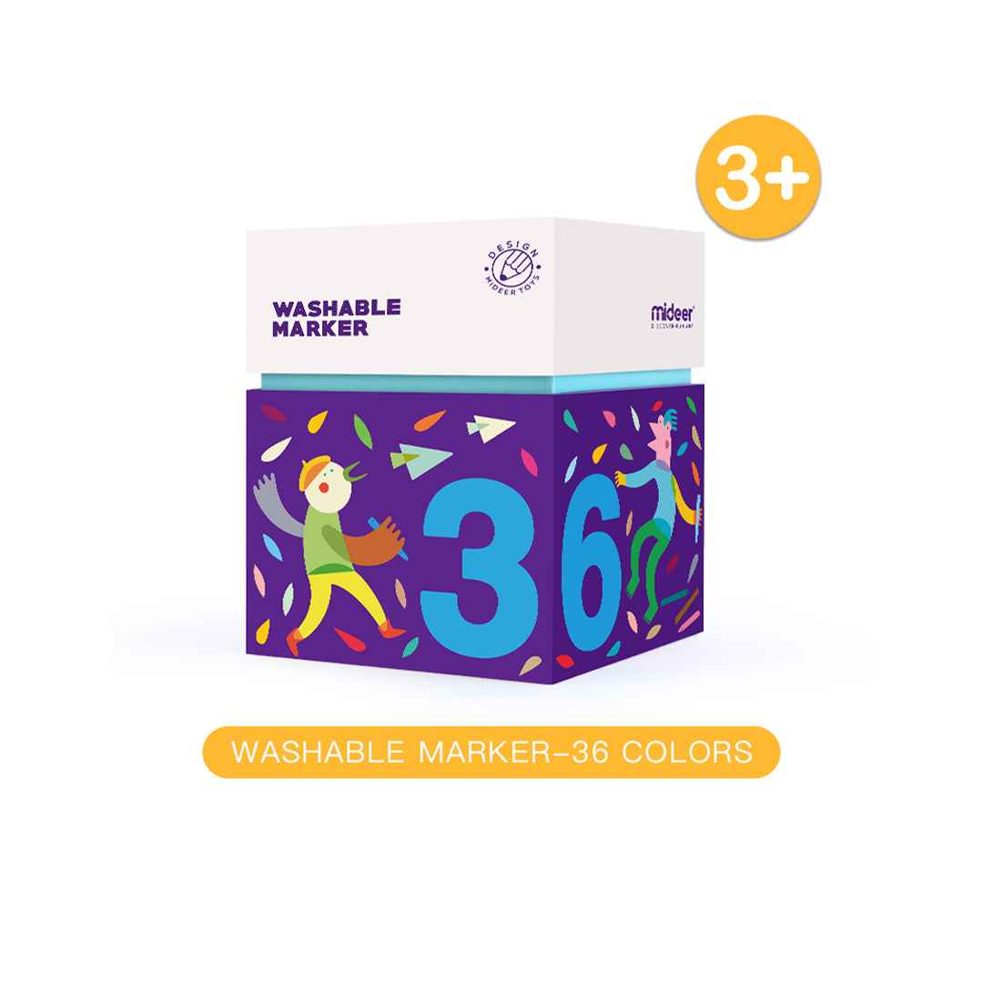 Mideer Washable Markers 36 Colours Set