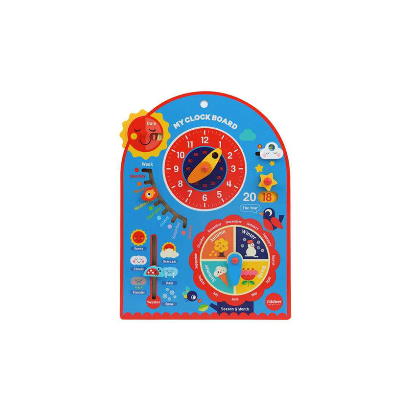Mideer Wooden Clock Board Calendar & Weather Station