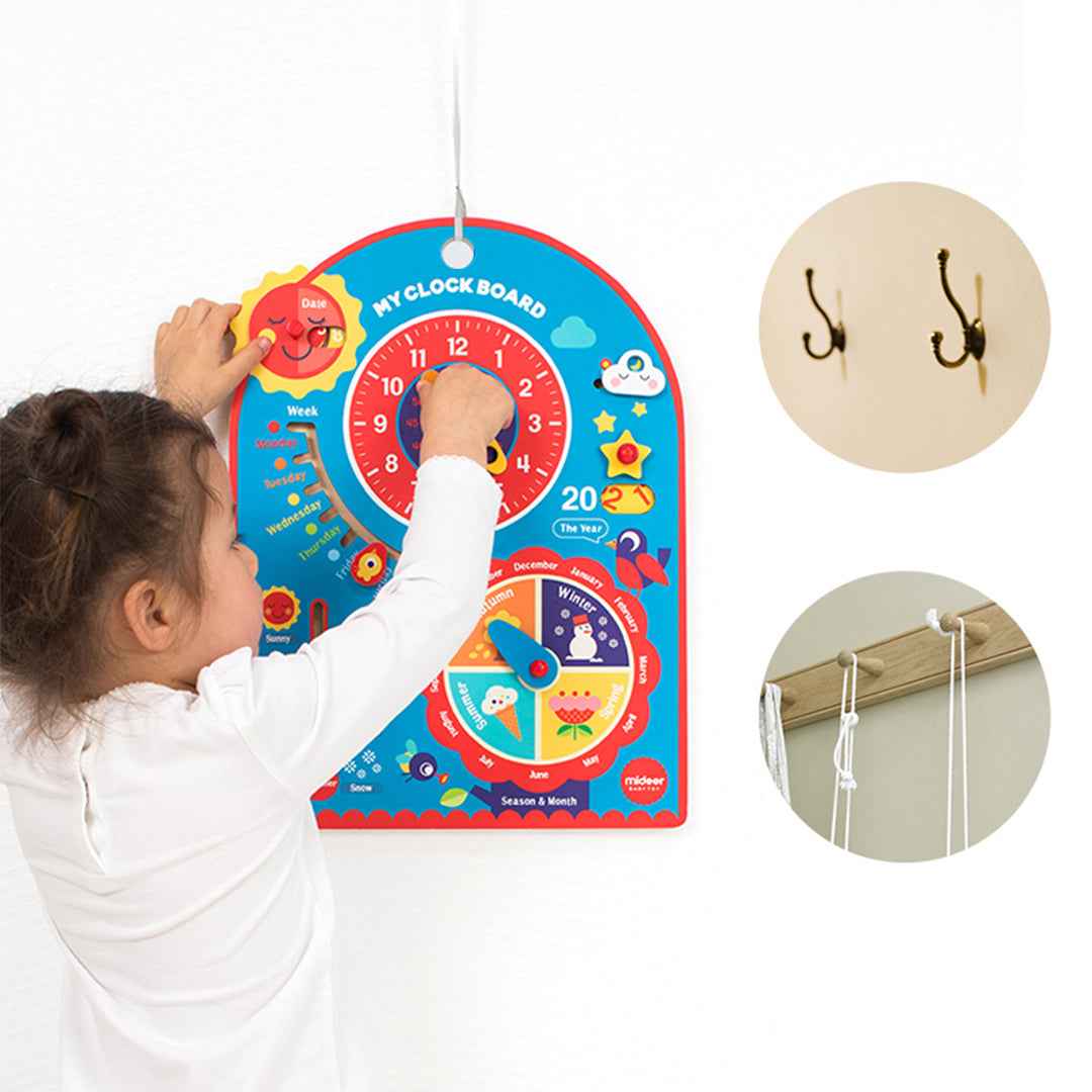 Mideer Wooden Clock Board Calendar & Weather Station