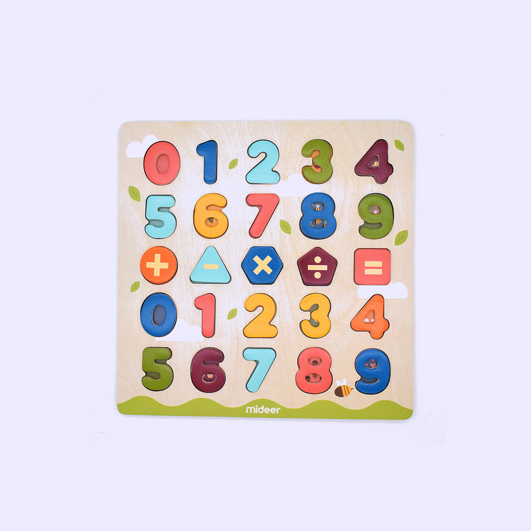 Non-toxic early development math matching board with magnetic backing digits for advanced educational toys UAE.
