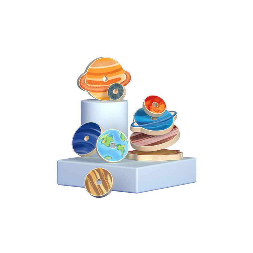 Mideer Wooden Planets Stacking Toy