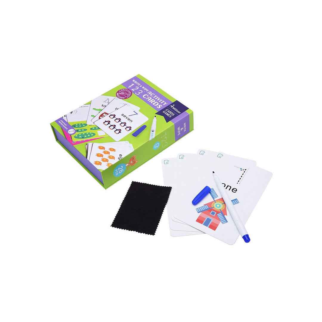 Mideer Write & Wipe Cards 123 | Educational Flashcards