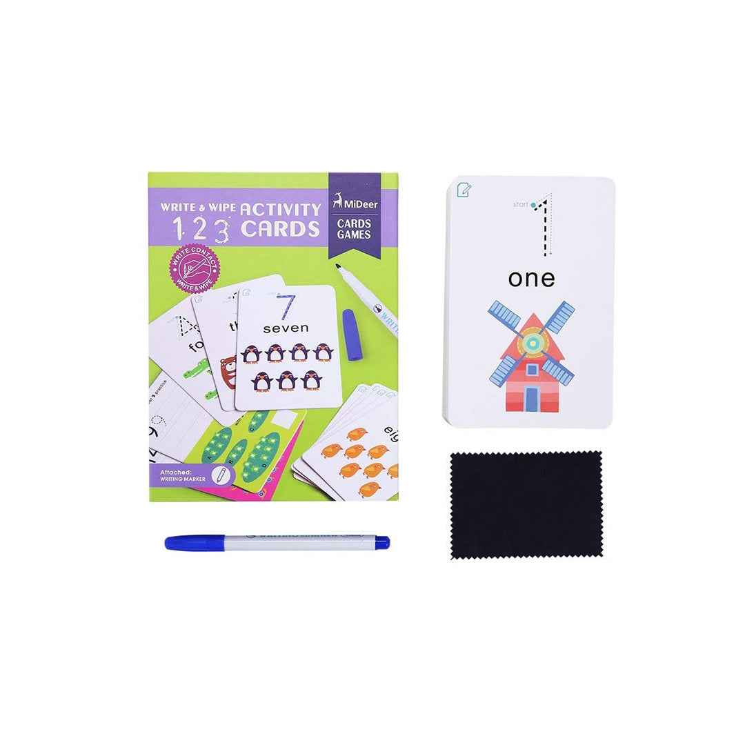 Mideer Write & Wipe Cards 123 | Educational Flashcards