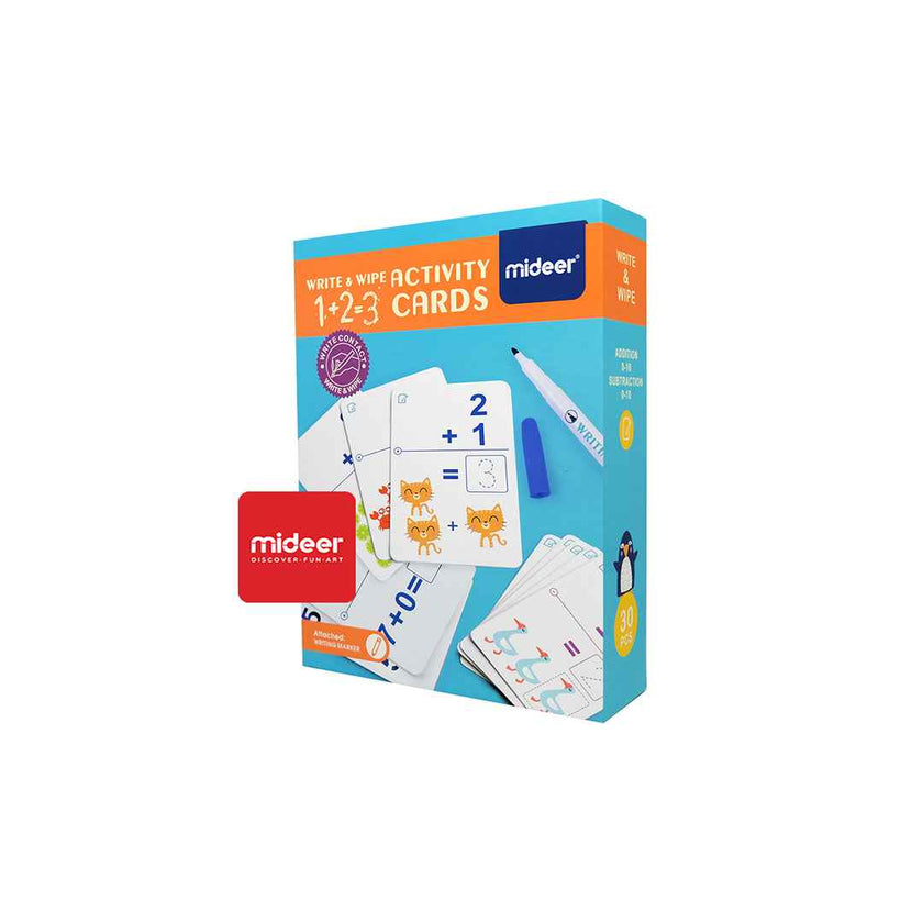 Mideer Write & Wipe Cards – Maths | Educational Flashcards