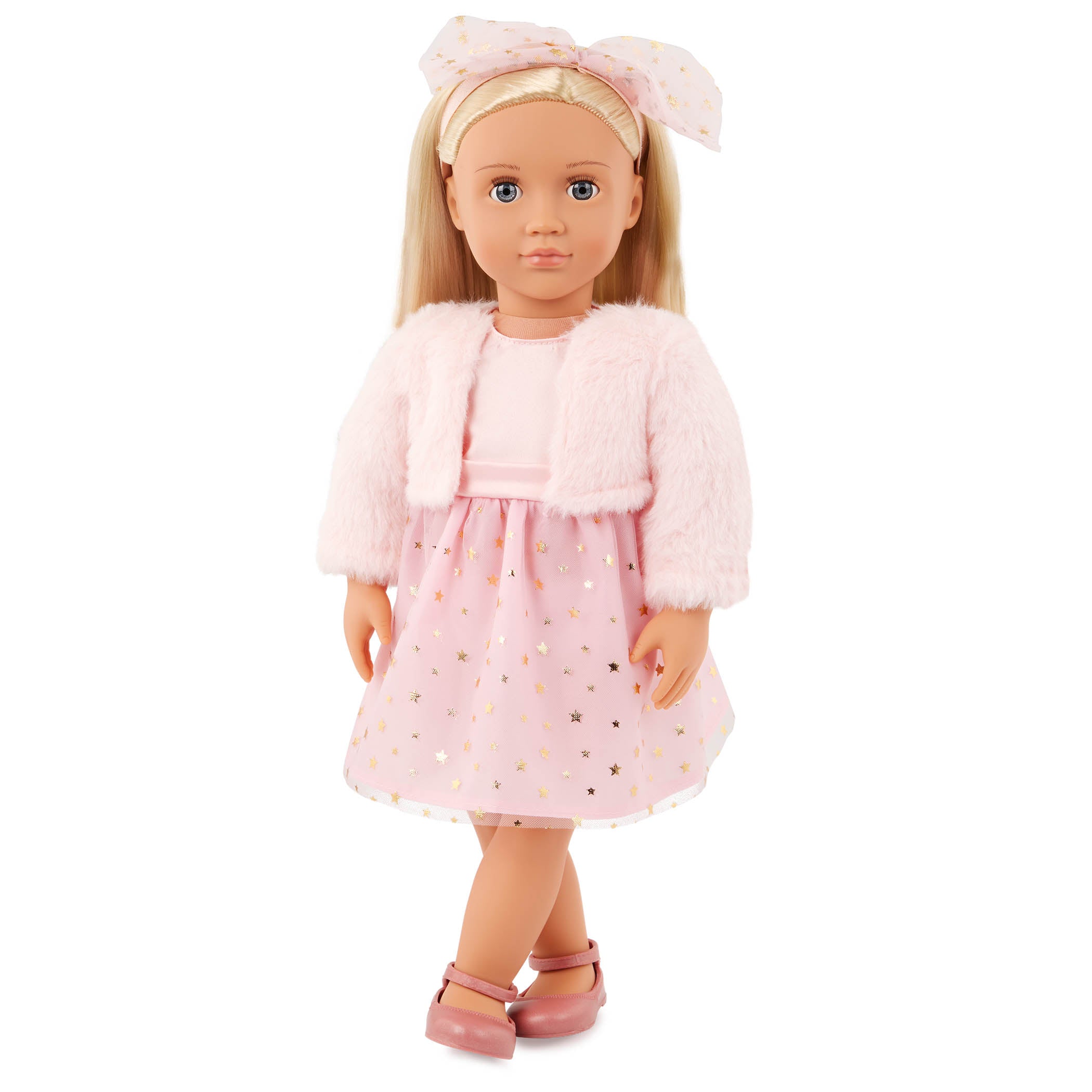 Our Generation Miranda - 18-inch Fashion Doll with Pink Holiday Dress - Toyspry