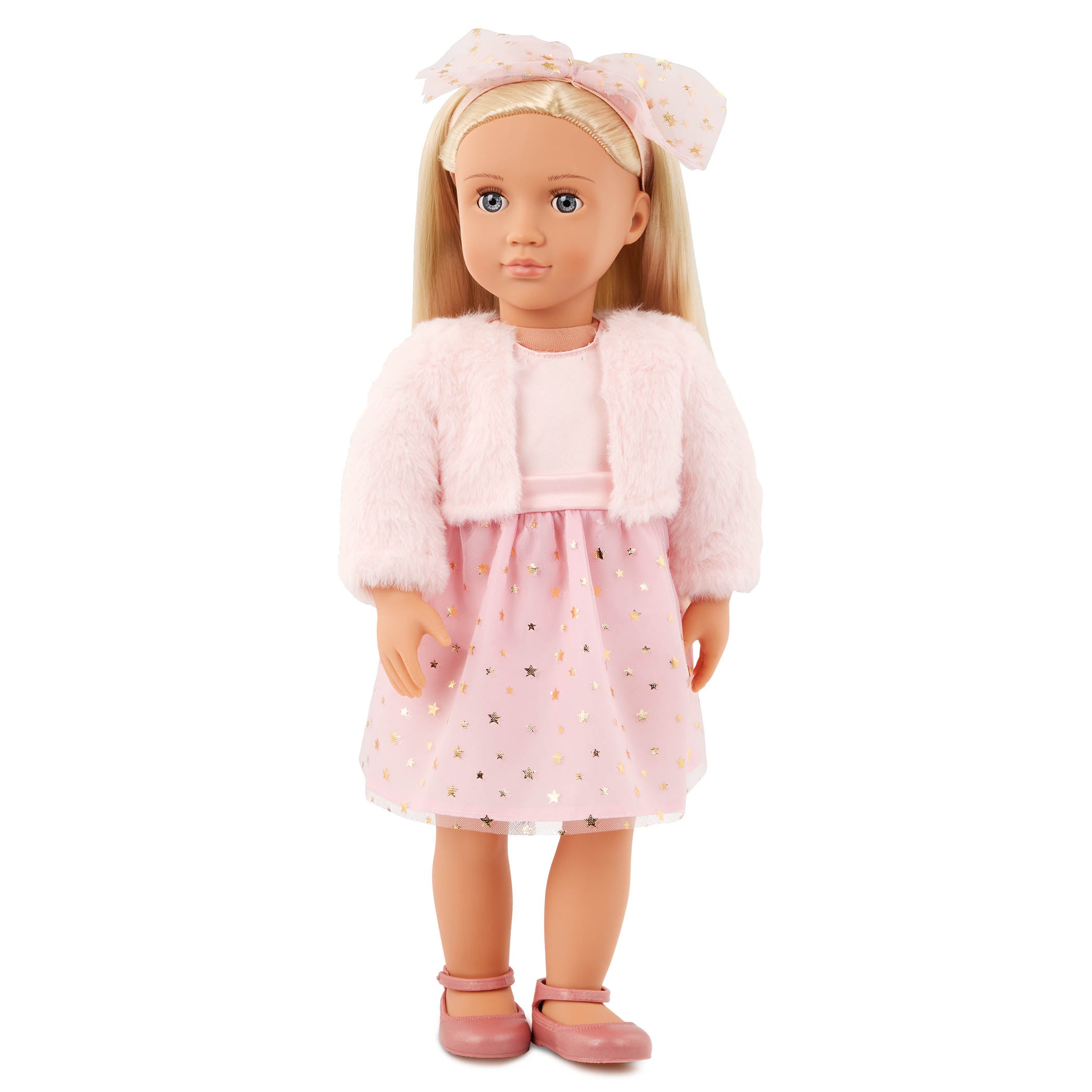 Our Generation Miranda - 18-inch Fashion Doll with Pink Holiday Dress - Toyspry