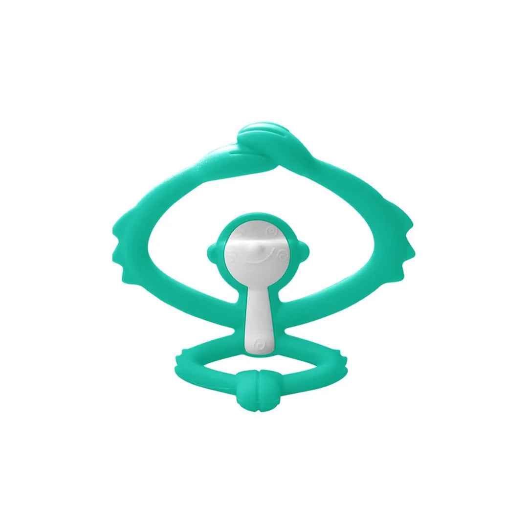 Mombella Hugging Monkey Silicone Teether Toy - Aqua Green