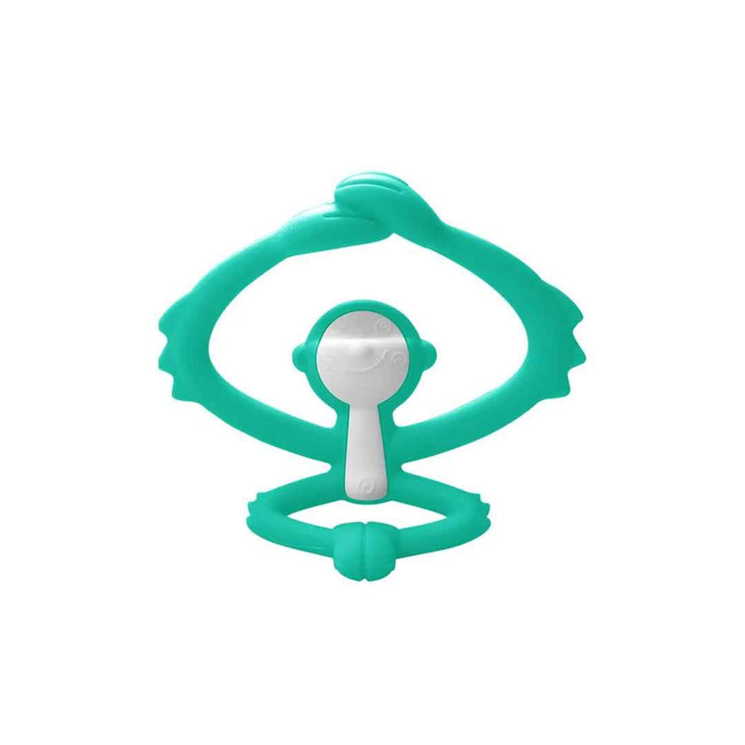 Mombella Hugging Monkey Silicone Teether Toy - Aqua Green