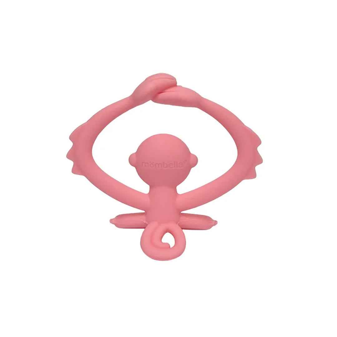 Mombella Hugging Monkey Silicone Teether Toy - Pink - Toyspry
