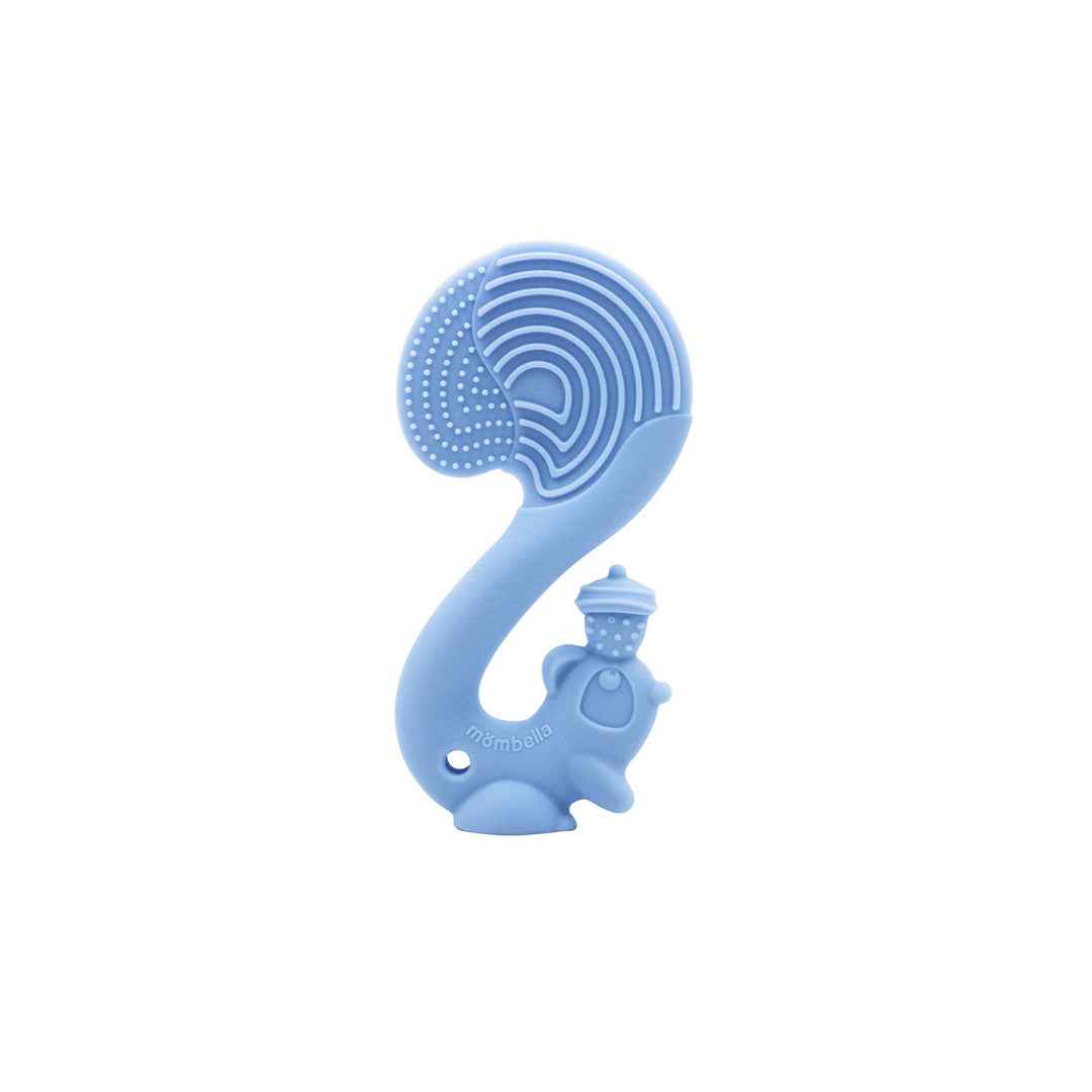 Mombella Squirrel Baby Teether Toy - Light Blue