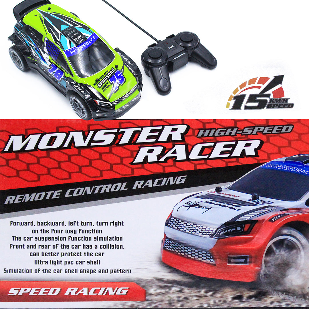 1:16 Scale Remote Control Monster Racer - High-Speed RC Car for Kids