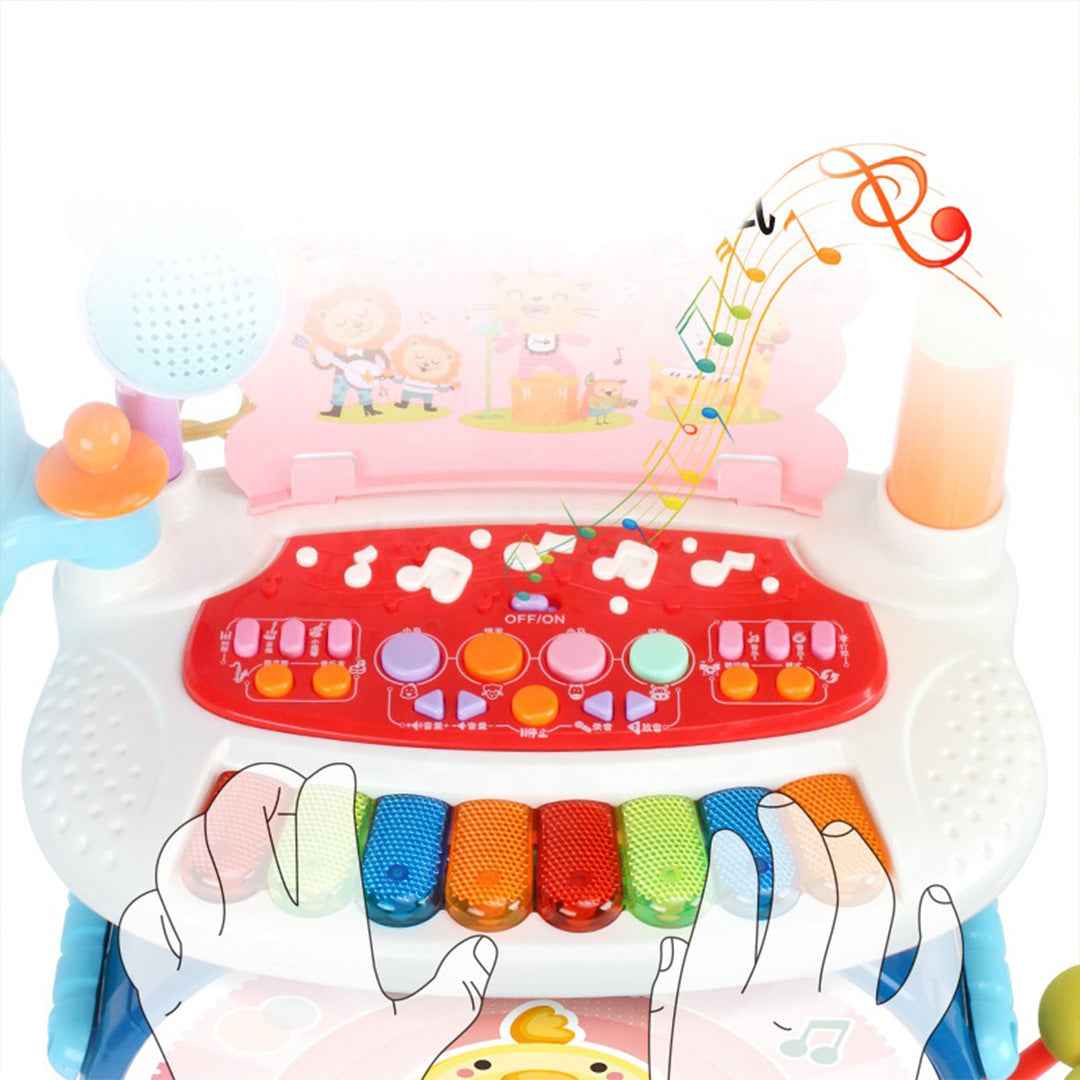 Multi-Functional Drum Toy Set with Piano & Chair