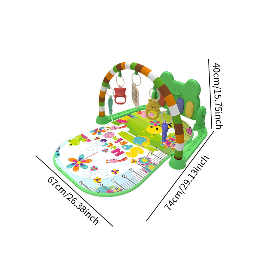 3-in-1 Newborn Baby Gym Playmat with Kick Piano - Toyspry