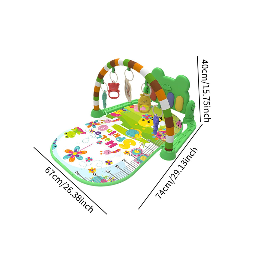 Multi Baby Gym Playmat | Infant Play Piano Mat with Rattles