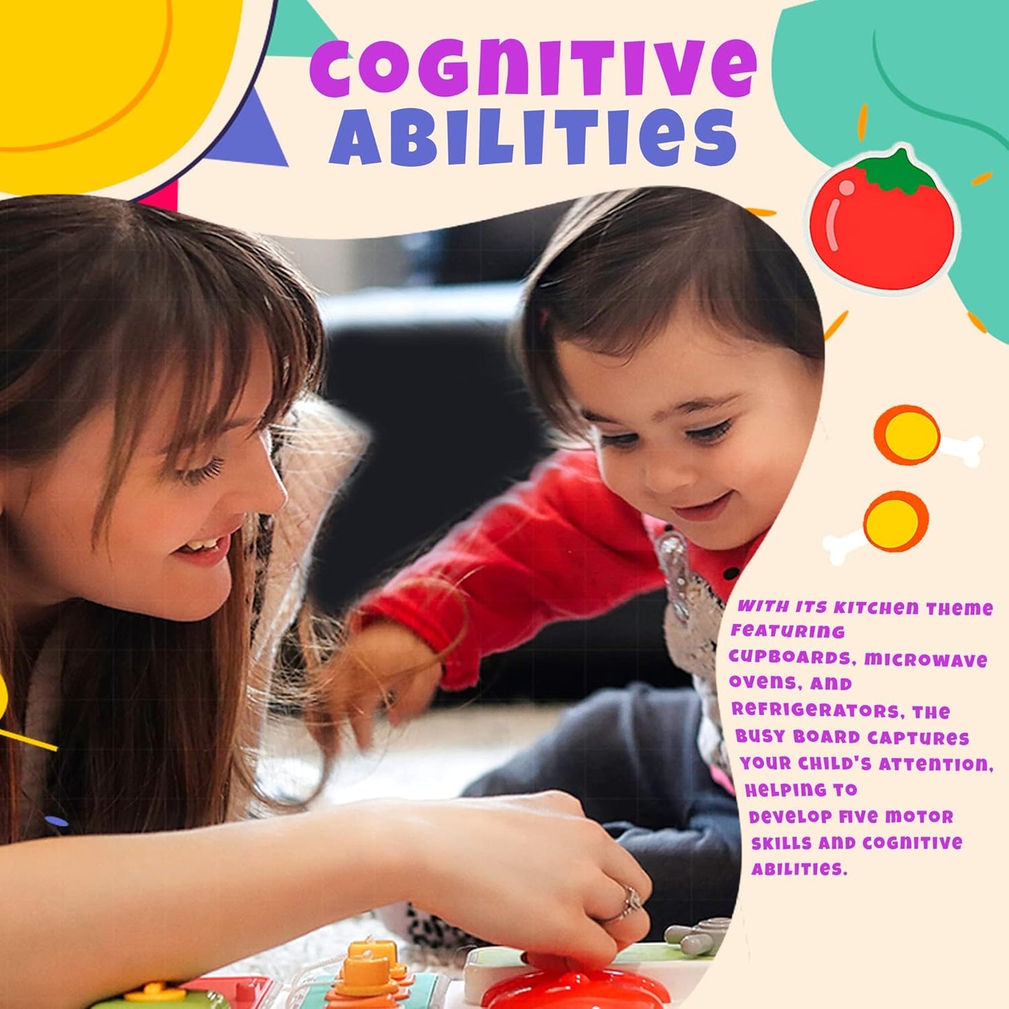 Engaging Montessori toy promoting fine motor skills and sensory exploration.