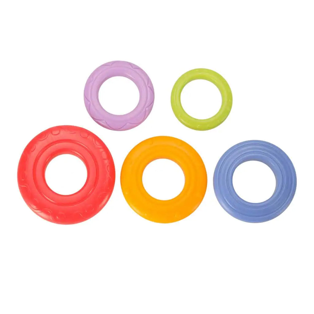 Close-up of the rabbit music button on the toy.