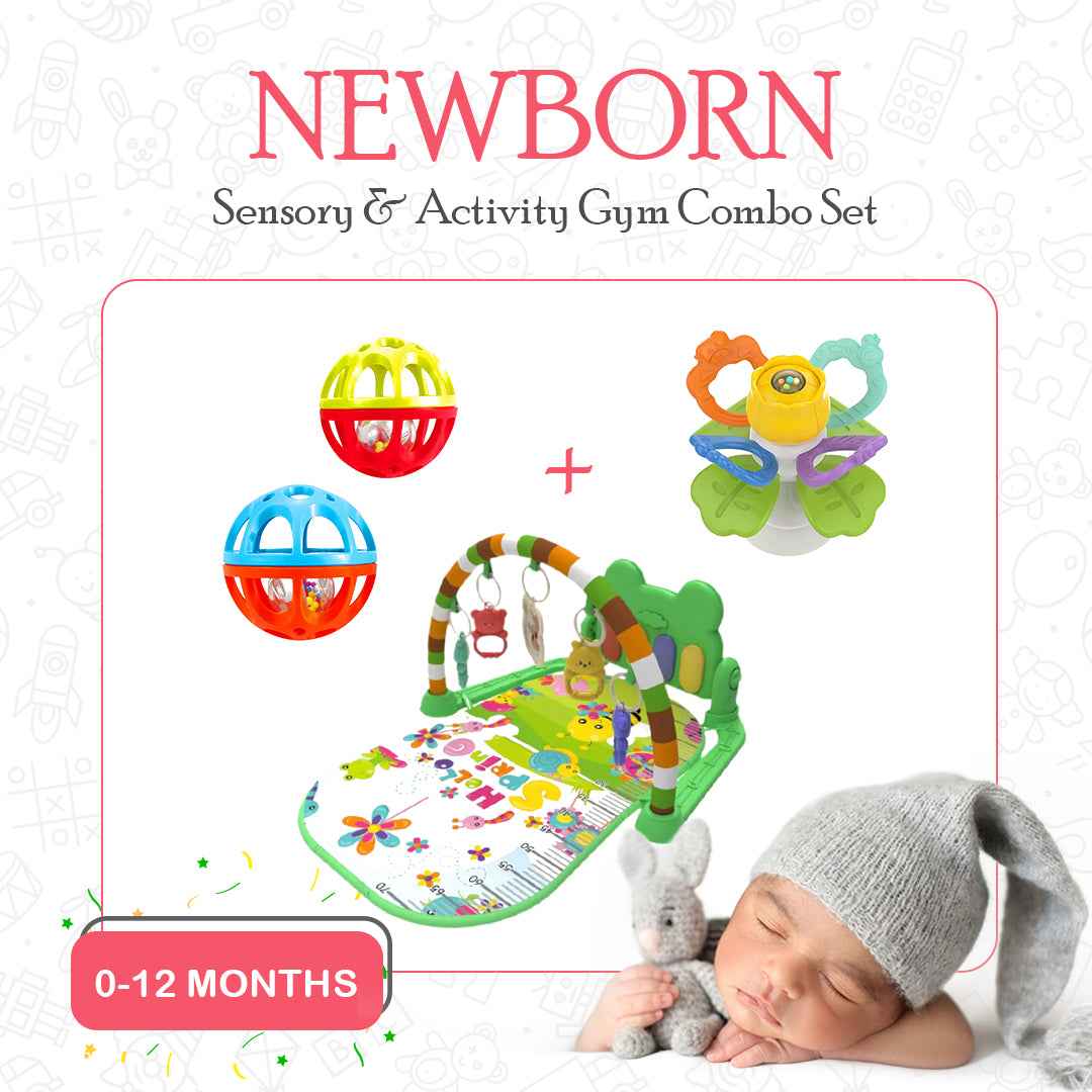 Newborn Sensory Gym Set & Activity Combo for 0-12 Months