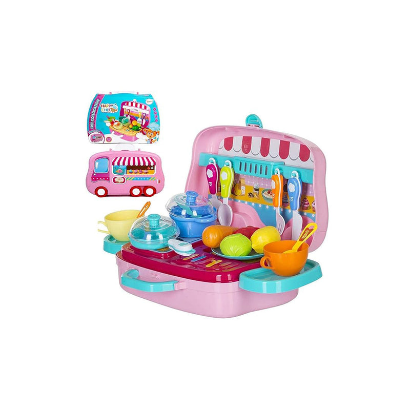 Educational Kids Kitchen Set - Pretend Food & Utensils