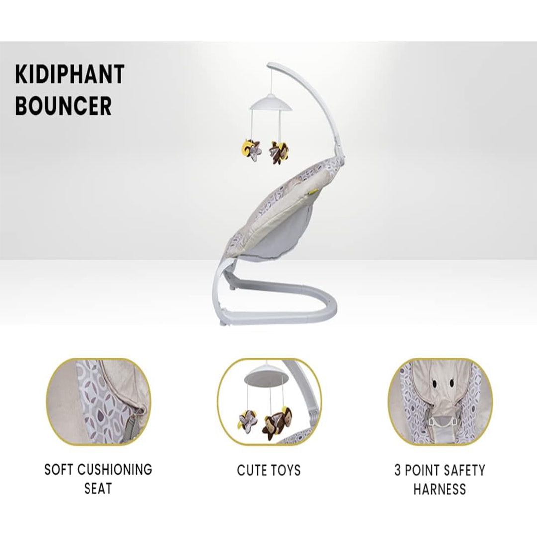 Fitch Baby Electric Rocker & Musical Bouncer - Infant Seat (Brown) - Toyspry